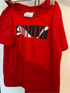 PUMA Kids' Red Logo Tee size 4T